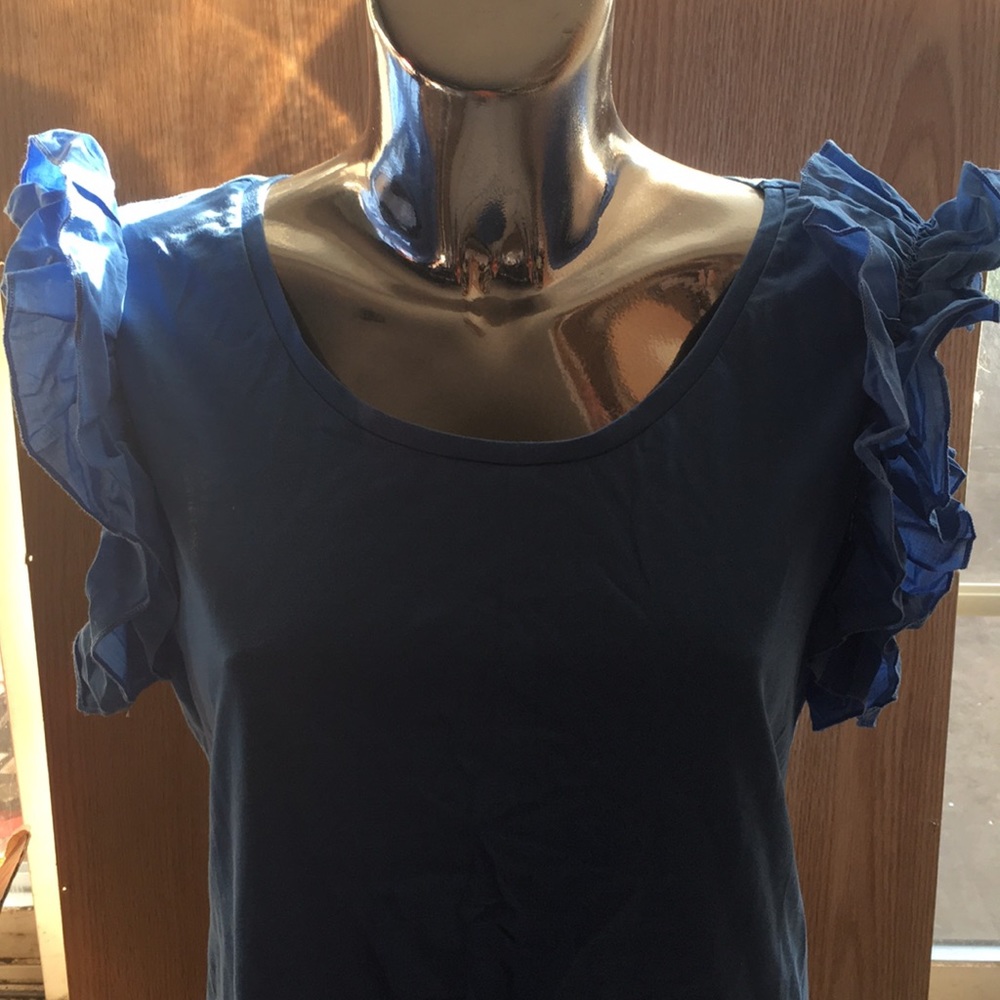 Blue Ruffled H&M Medium Size blouse